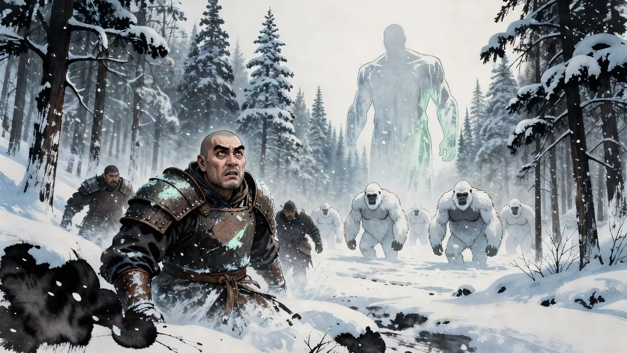 Painted frame: The novel: yetis, then giants
